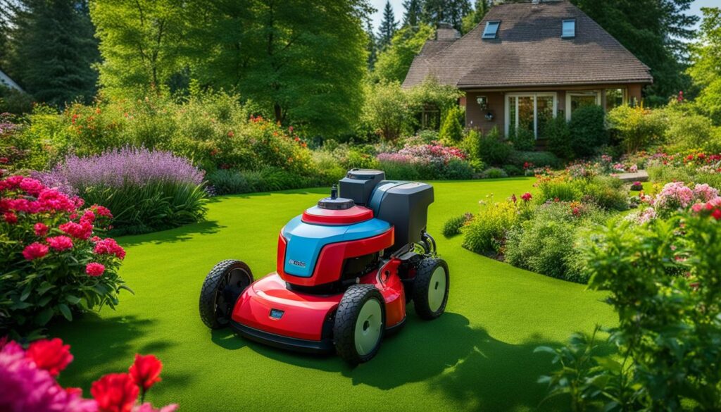 Mähroboter im Einsatz