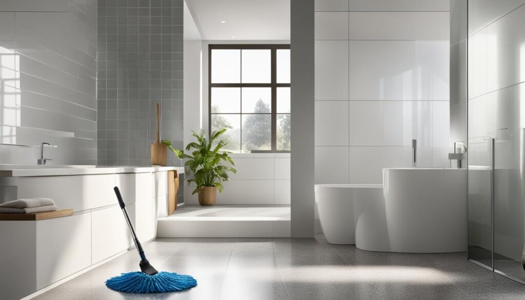Wischen im Badezimmer Wischen im Badezimmer