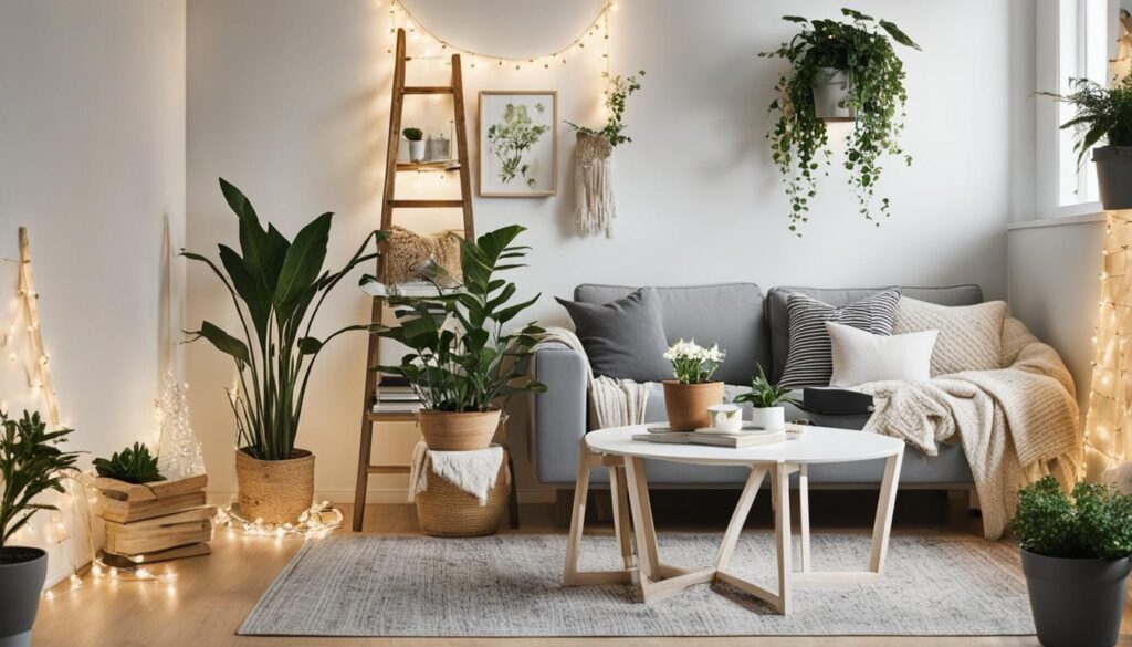 Deko-Ideen mit einer Holzleiter von Ikea
