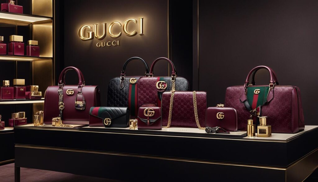 Gucci-Handtaschen und Parfüms Gucci-Handtaschen und Parfüms